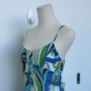 Vintage Turquoise Swirl Dress